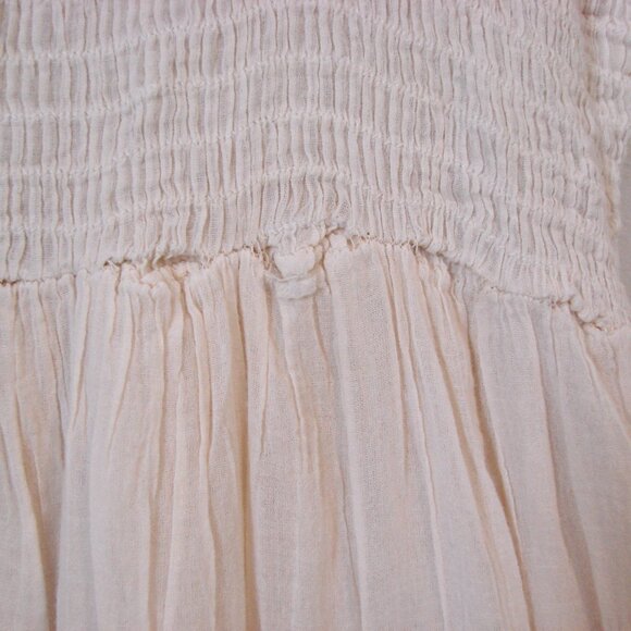 Cream Prairie Maxi Dress Crochet Lace Romantic Boho Coastal Cowgirl Beach Medium - Picture 15 of 16